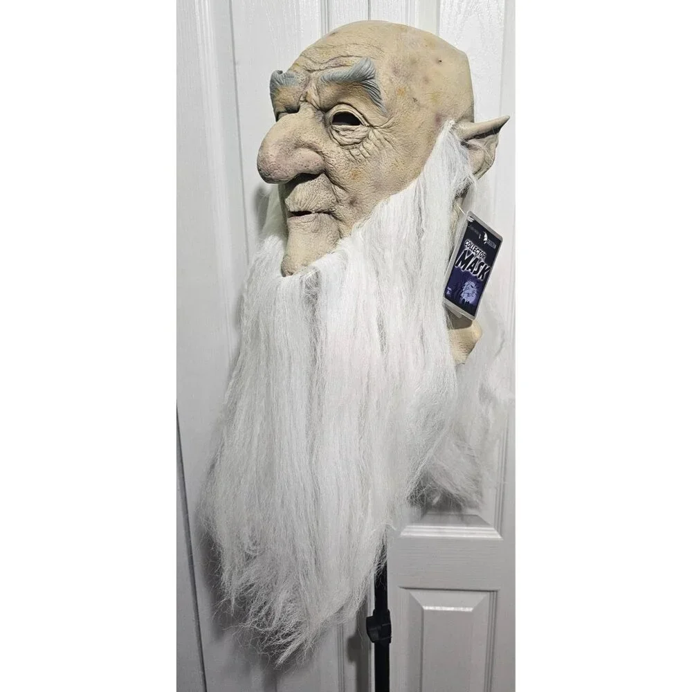 Mario Chiodo 2004 Wizard Mask Warlock Long White Beard Bald Troll Elf Overhead